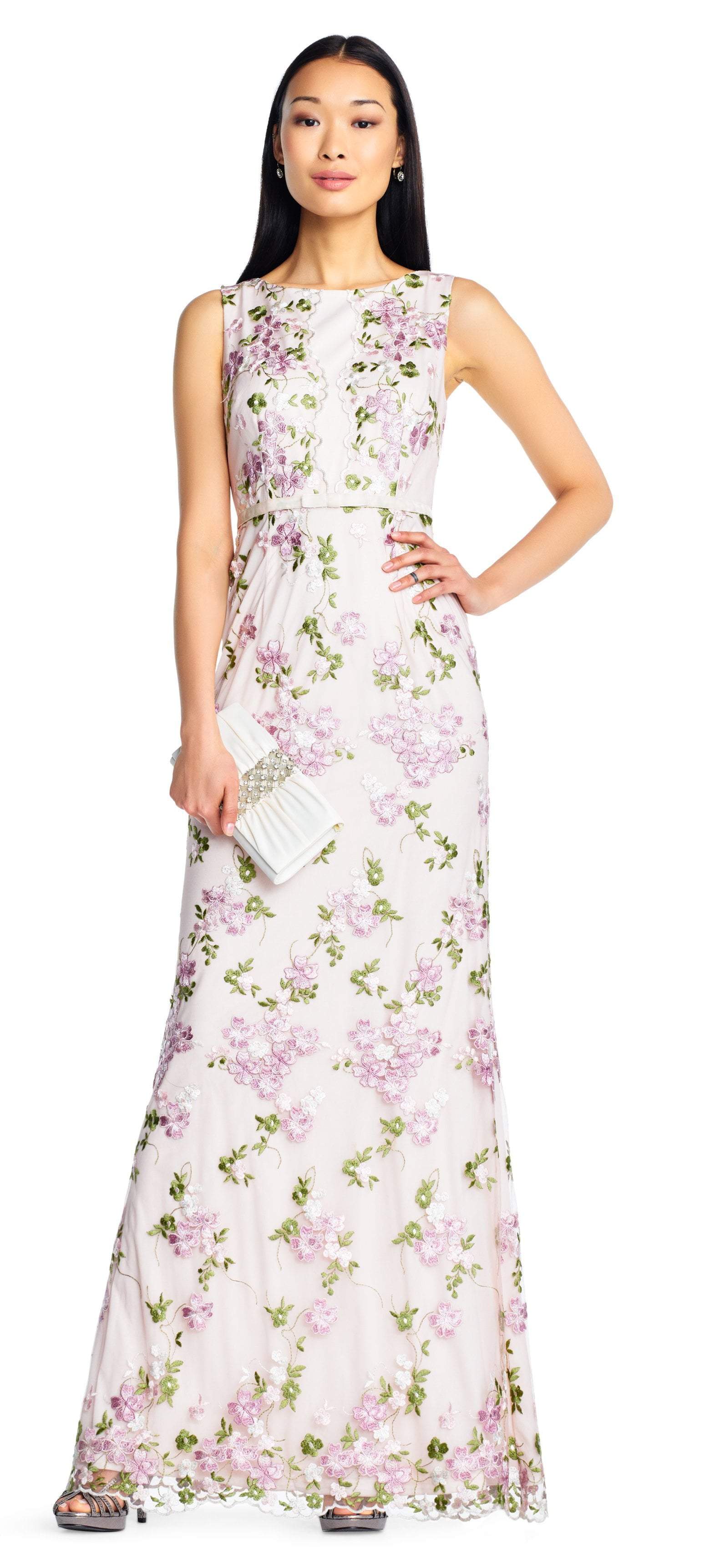 Adrianna Papell AP1E204015 - Long Sheath Dress Adrianna Papell AP1E204015 - Long Sheath Dress