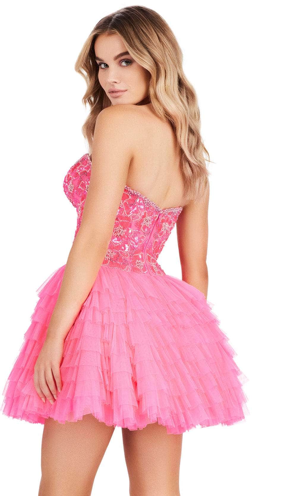 Ashley Lauren 4671 - Ruffled A-Line Cocktail Dress Evening Dresses