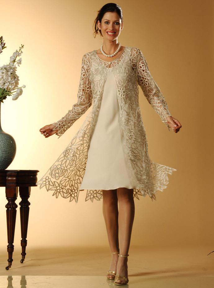 Soulmates - C88001 BEADED DUSTER DRESS 2PC SET Clothing Set