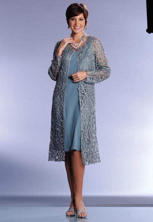 Soulmates - C88001 BEADED DUSTER DRESS 2PC SET Clothing Set