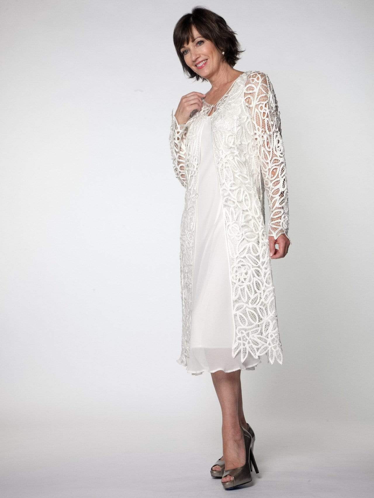 Soulmates - C88001 BEADED DUSTER DRESS 2PC SET Clothing Set