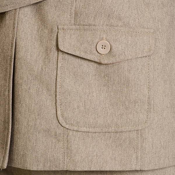 Danillo - 202166 Self Tie Twill Pants Suit in Brown