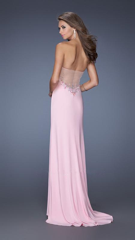 GiGi - Embellished Plunging Sweetheart Prom Dress 19869 In Pink