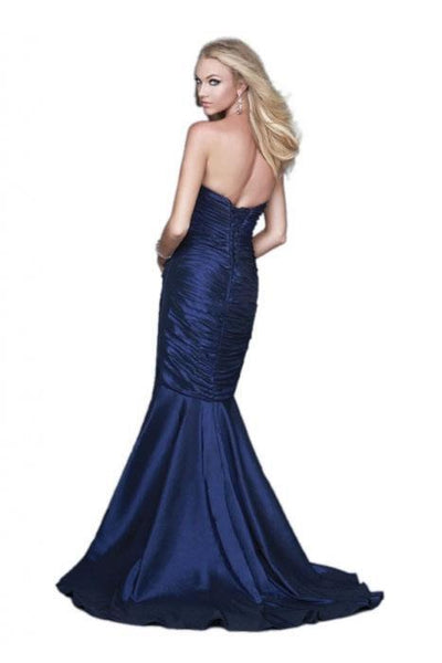 GiGi - Long Trumpet Gown with Jeweled Bodice 16226 In Blue