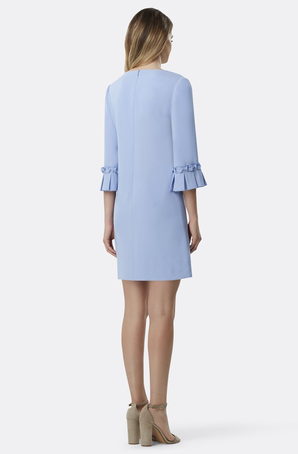 Tahari Asl - TLMU9WD682 Origami Detailed Scoop A-line Dress In Blue