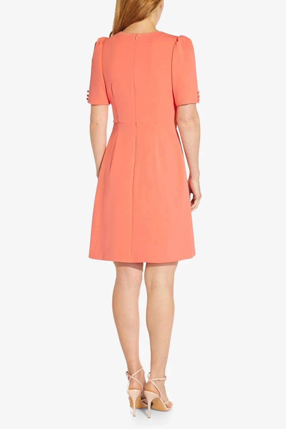 Adrianna Papell AP1D104632 - V-Neck Short Sleeve Cocktail Dress Cocktail Dresses