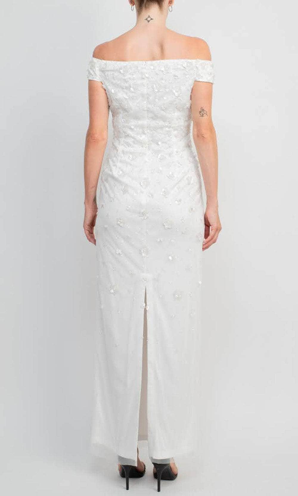 Adrianna Papell AP1E207584 - Floral Sequin Formal Gown Special Occasion Dress