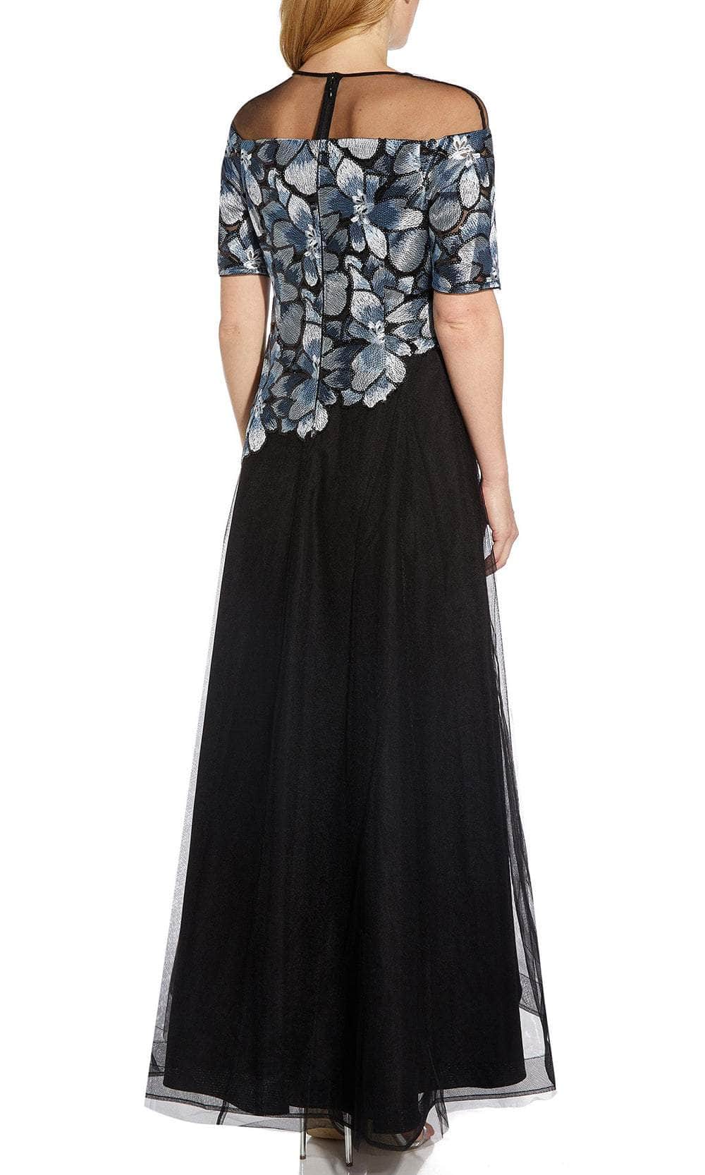 Adrianna Papell AP1E208899 - Short Sleeve Embroidered Formal Dress Mother Of The Bride Dresses