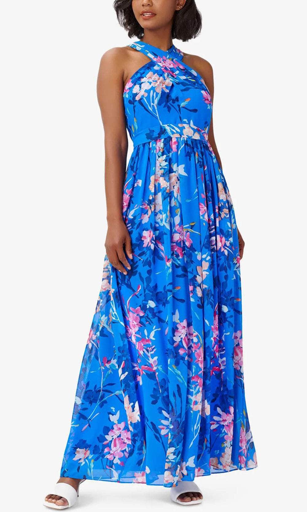 Adrianna Papell AP1E209714 - Sleeveless Halter Casual Dress Adrianna Papell AP1E209714 - Sleeveless Halter Casual Dress