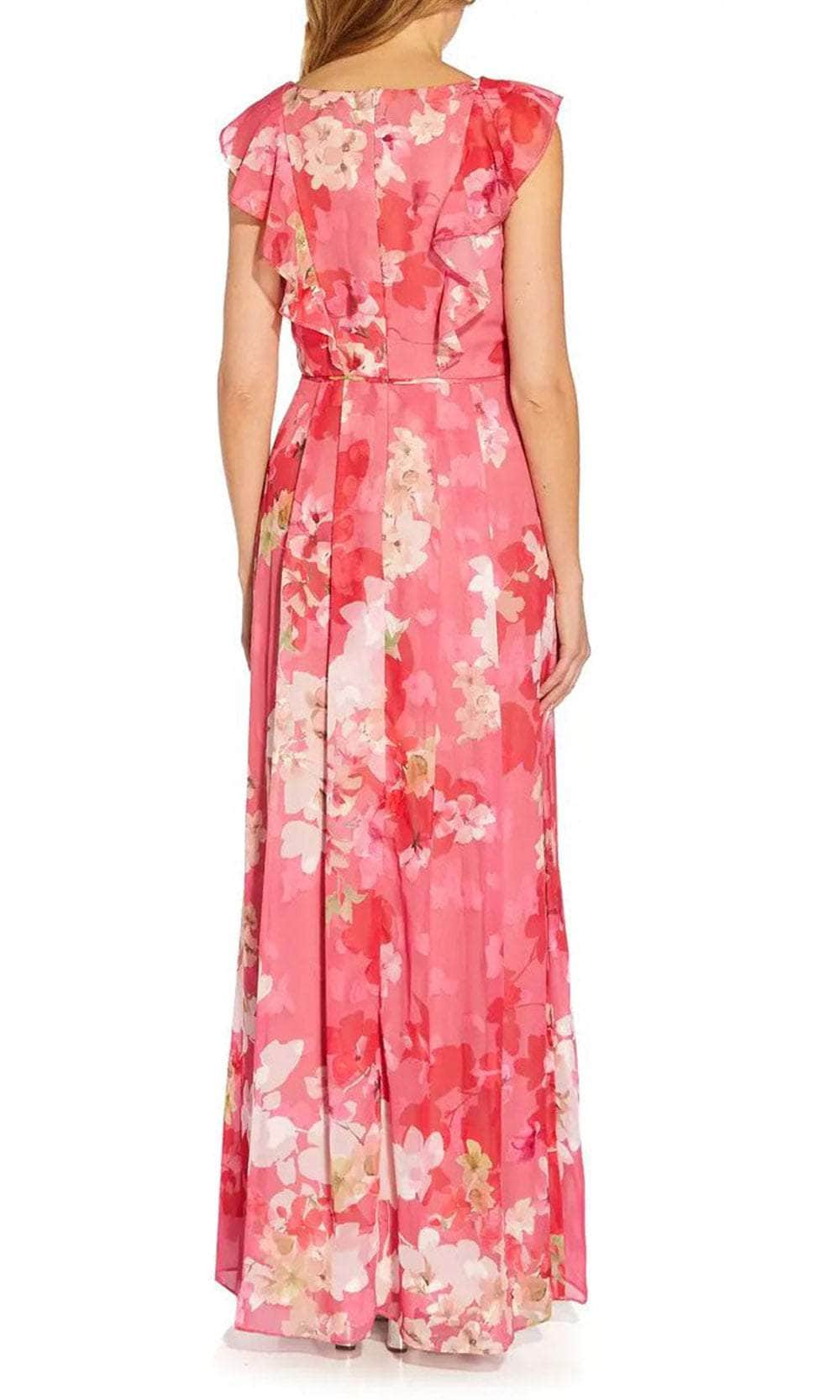 Adrianna Papell AP1E209744 - Ruffle Trimmed Floral Dress Special Occasion Dress