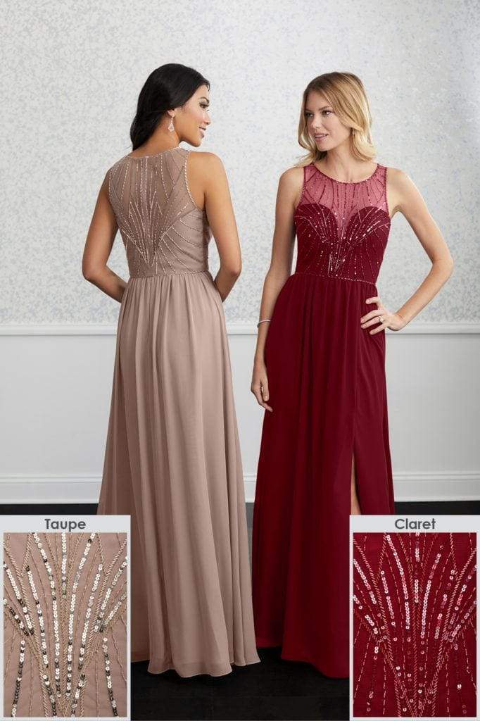 adrianna papell beaded chiffon dress Navy Fully Beaded Plunge Long Dress