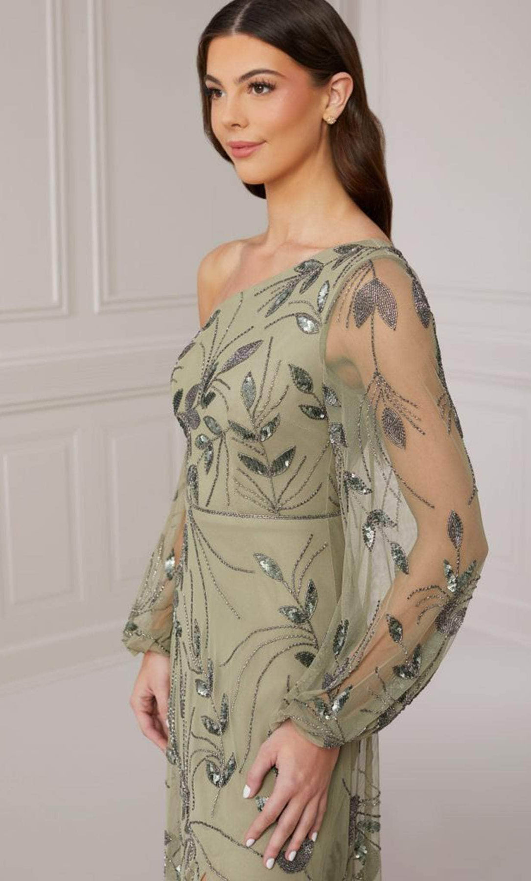 Adrianna Papell Platinum 40416 - Asymmetric Neck Dress Winter Formals and Balls