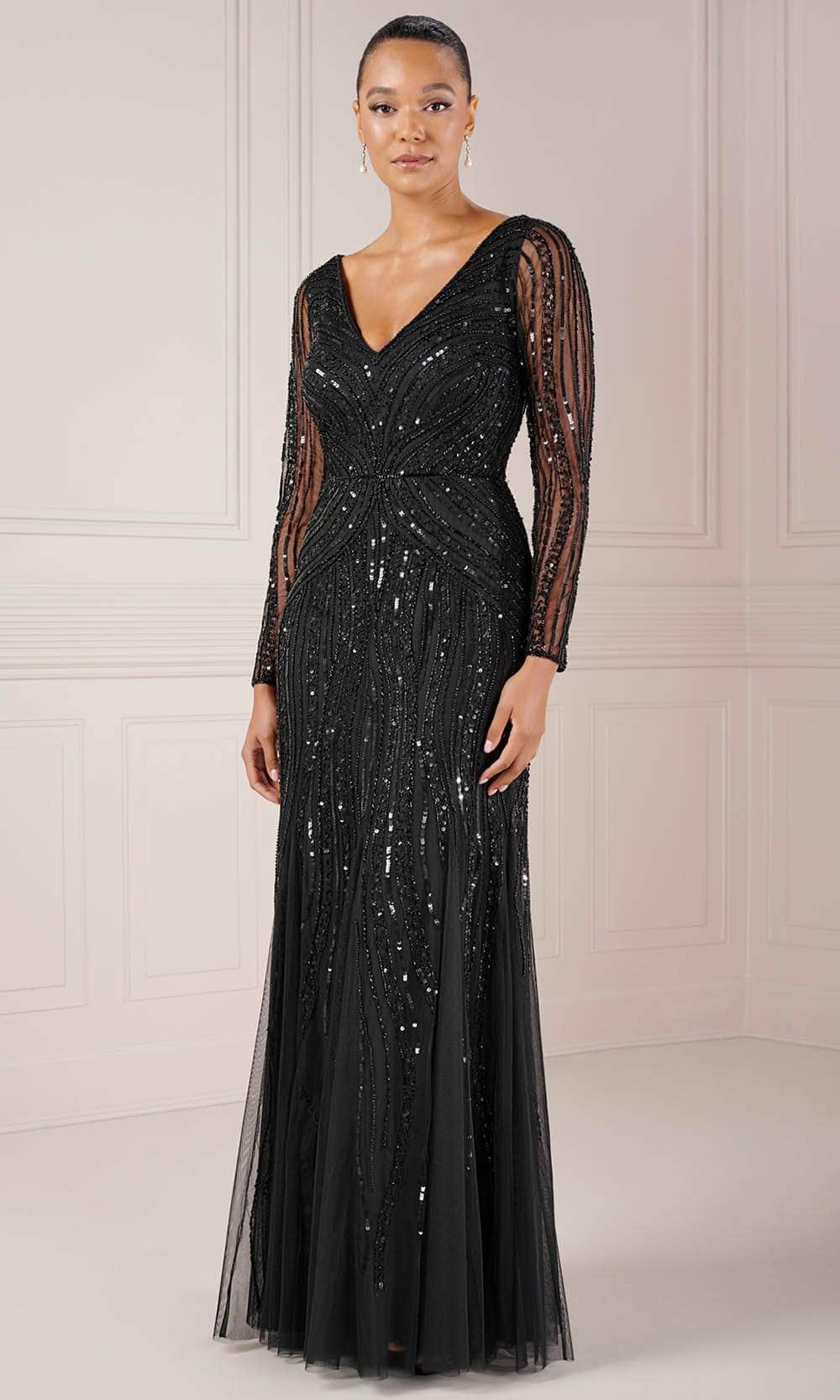Adrianna Papell Platinum 40445 - Long Sleeve Dress Adrianna Papell Platinum 40445 - Long Sleeve Dress