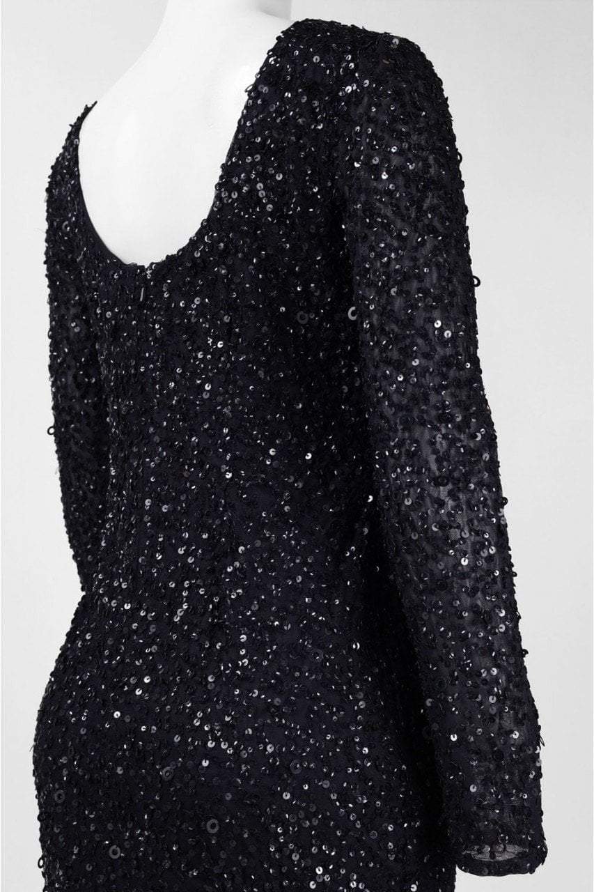 Adrianna Papell - Sequined Mesh Dress 41915670 in Blue