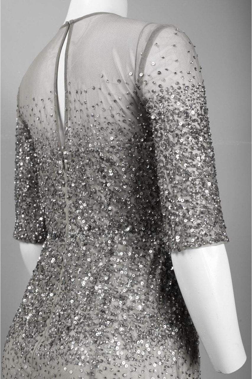 Adrianna Papell - Sequin Embellished Gown 91863330 in Silver