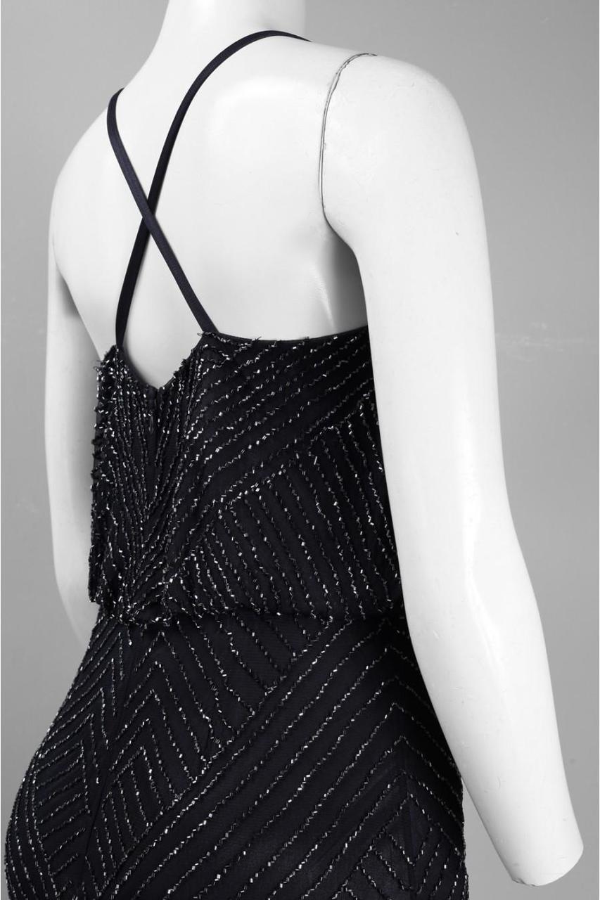 Adrianna Papell - Beaded Long Dress 91897340 in Blue