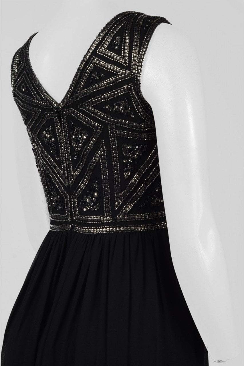 Adrianna Papell - 191910790 Embellished Jewel Ruched Gown in Black