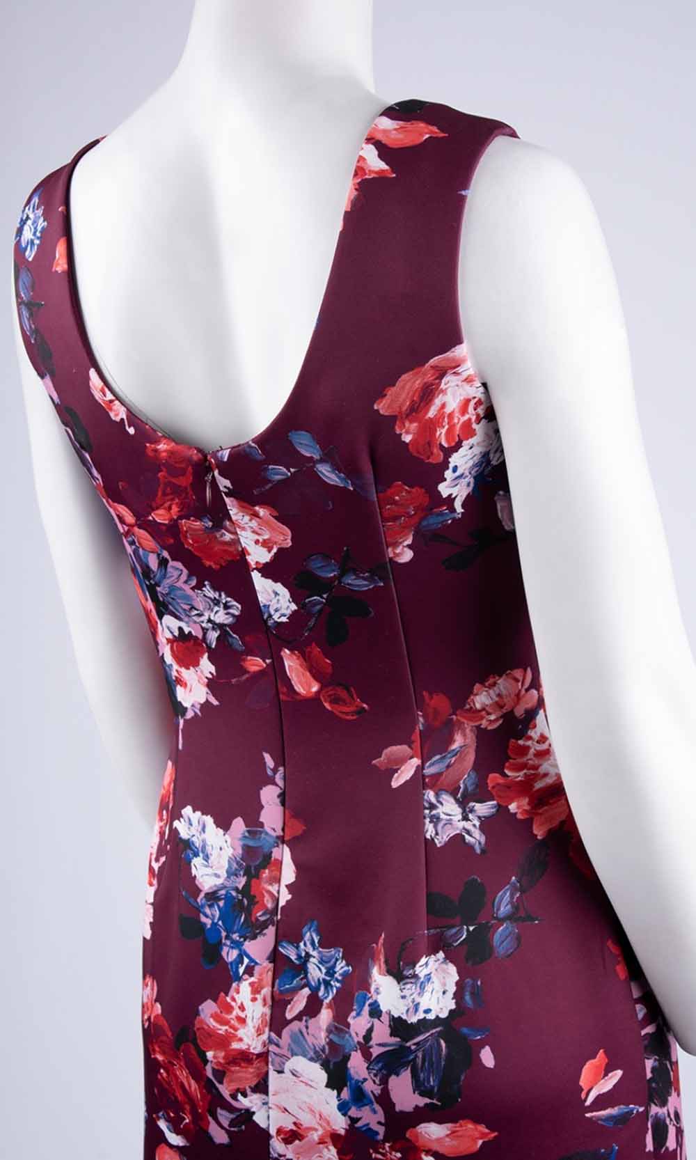 Adrianna Papell - AP1D102390 Floral Print Sheath Dress In Multi-Color