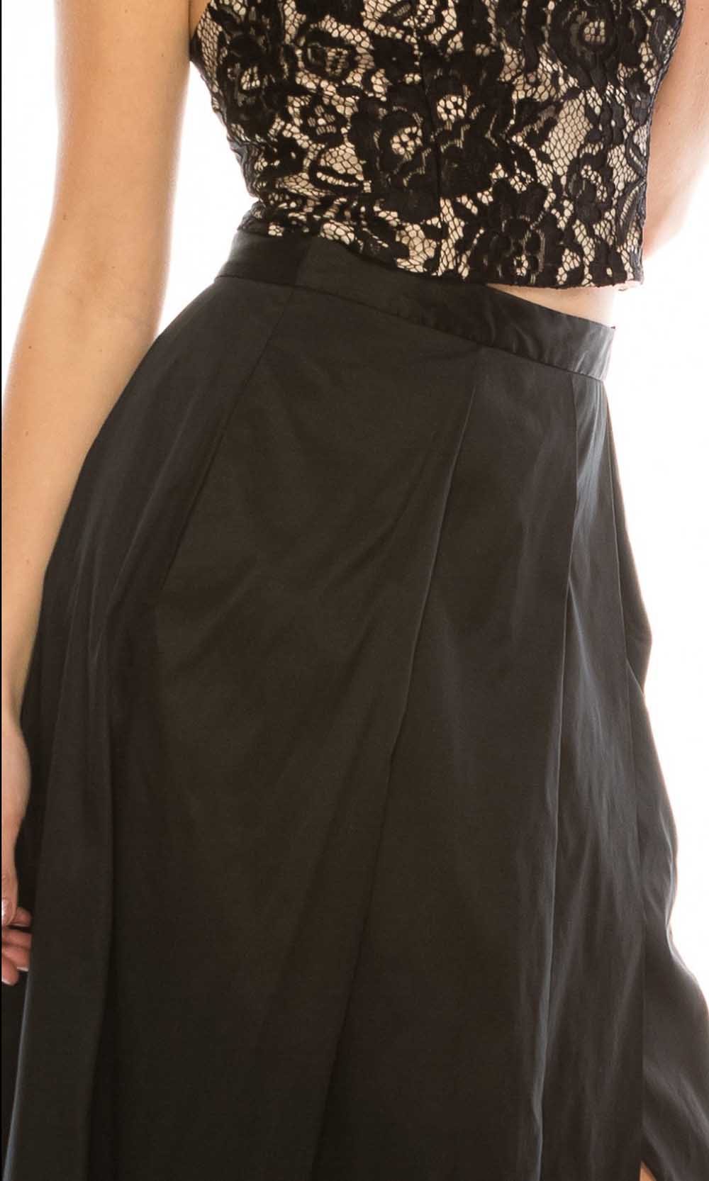 Adrianna Papell - MN2E200991 Two-Piece Halter Dress In Black