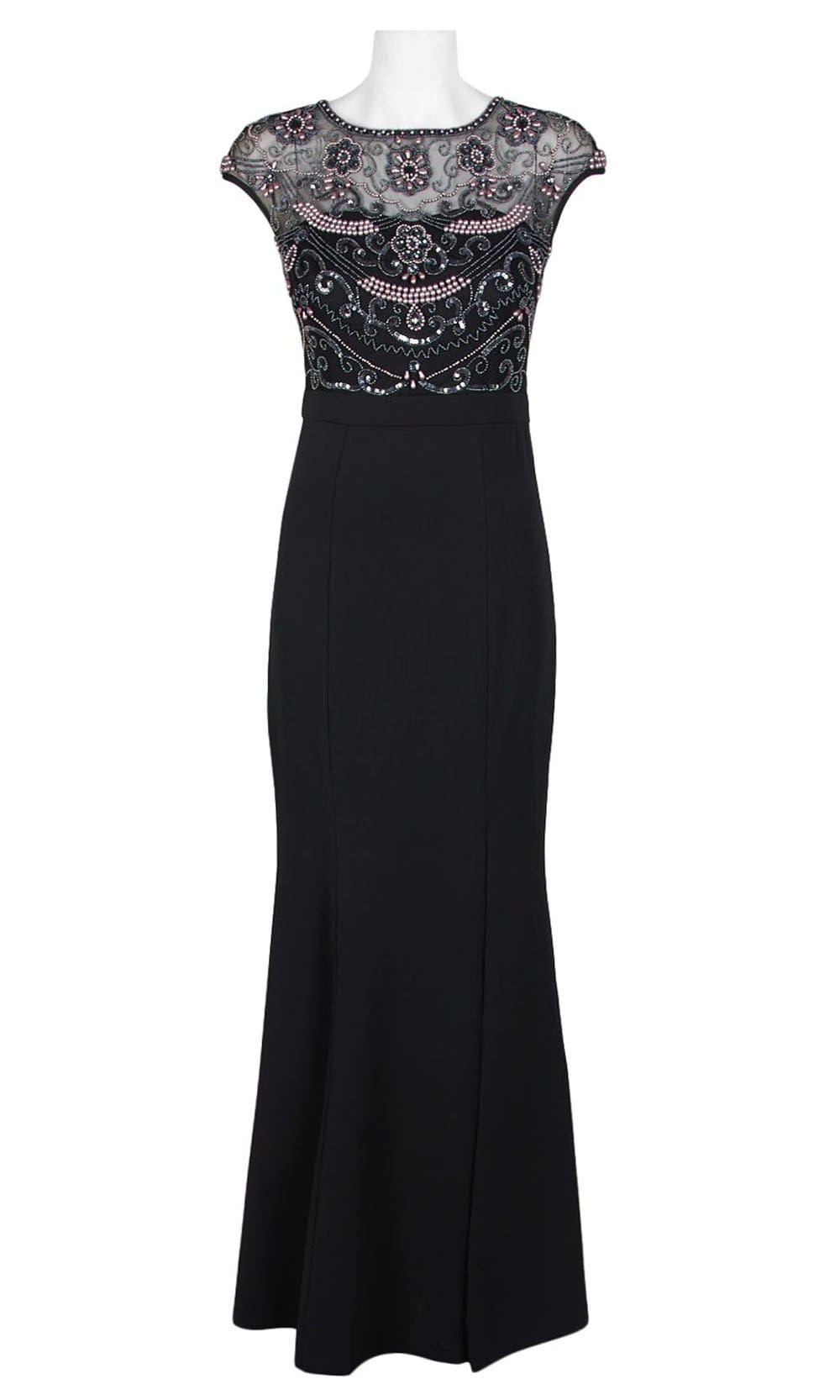 Aidan Mattox - MD1E203319 Embellished Bateau Trumpet Dress Evening Dresses