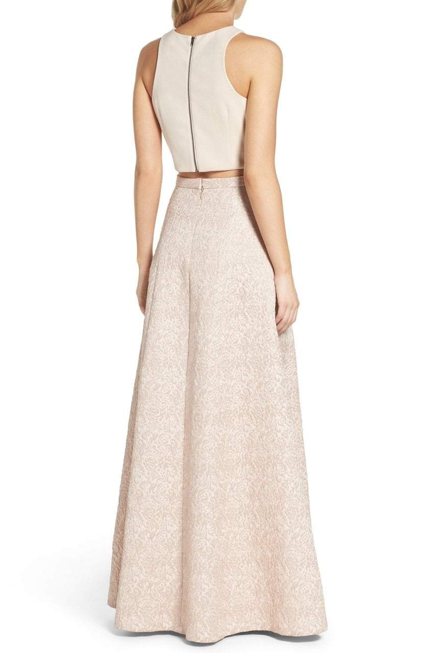 Aidan Mattox - MN1E200740 Textured Jacquard A-Line Gown Special Occasion Dress