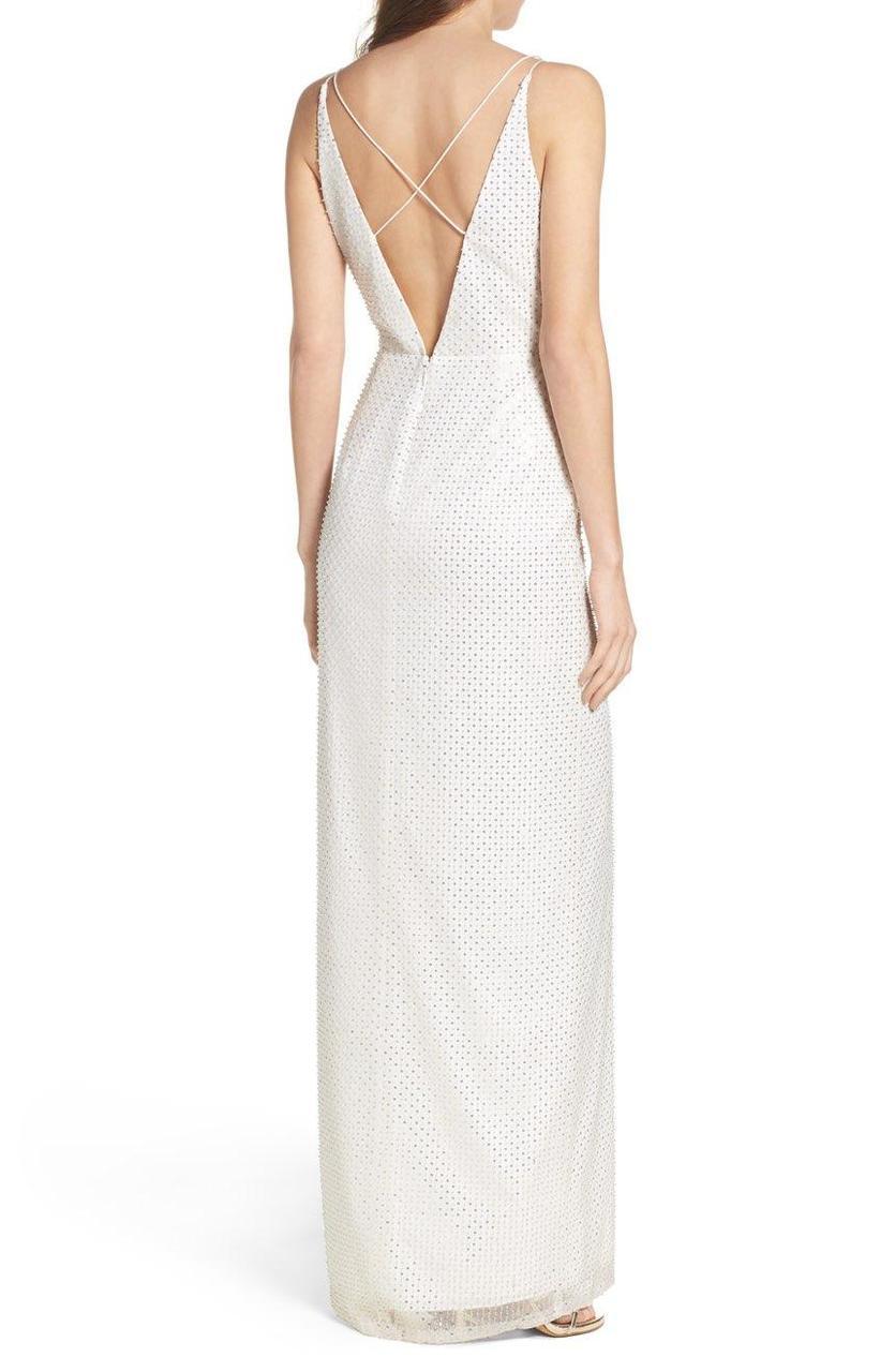 Aidan Mattox - Sequined Mesh Long Dress MN1E200508 Special Occasion Dress