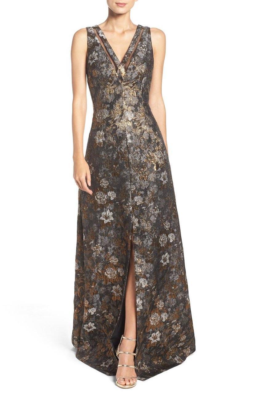 aidan mattox v neck cocktail dress Aidan Mattox