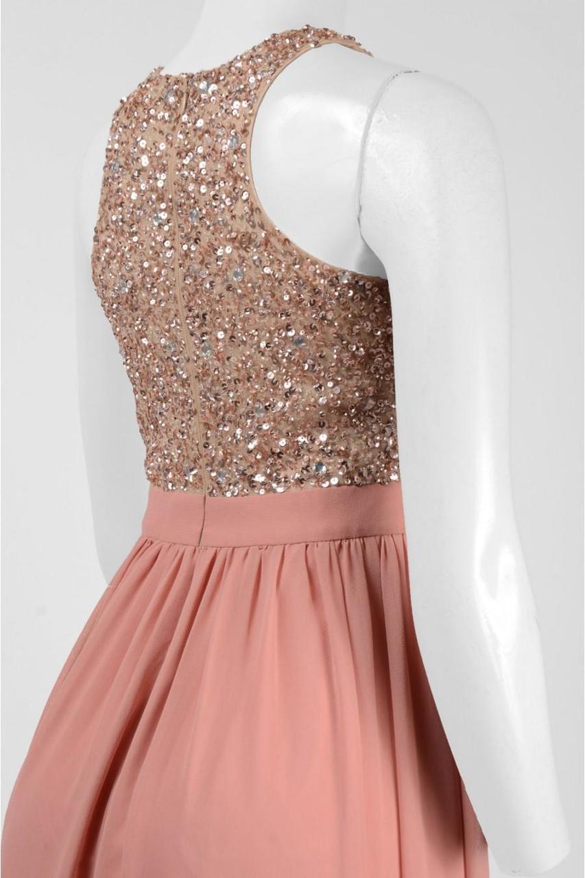 Aidan by Aidan Mattox - Embellished Halter Neck Dress 151A14130 in Pink