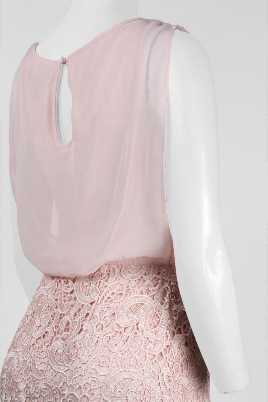 Aidan Mattox - Sleeveless Lace Long Dress 251704760 in Pink