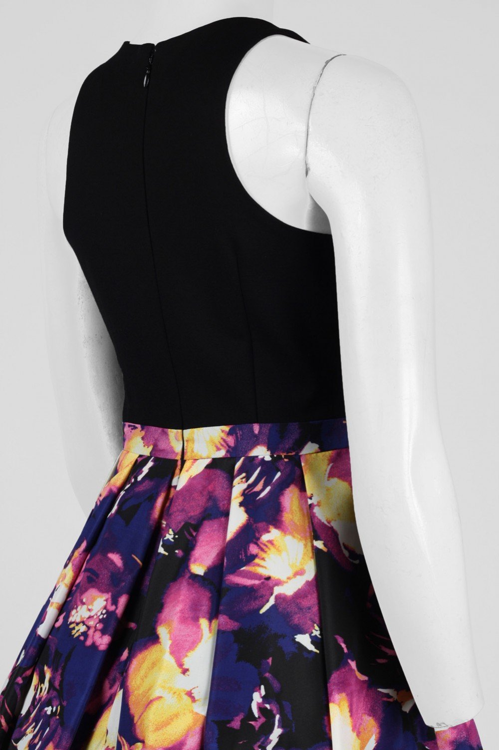 Aidan Mattox - MN1E201989 Halter Multicolored Pleated A-line Dress In Pink and Multi-Color