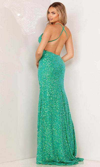 Aleta Couture 200 - Crisscross Back Slit Evening Dress Evening Dresses