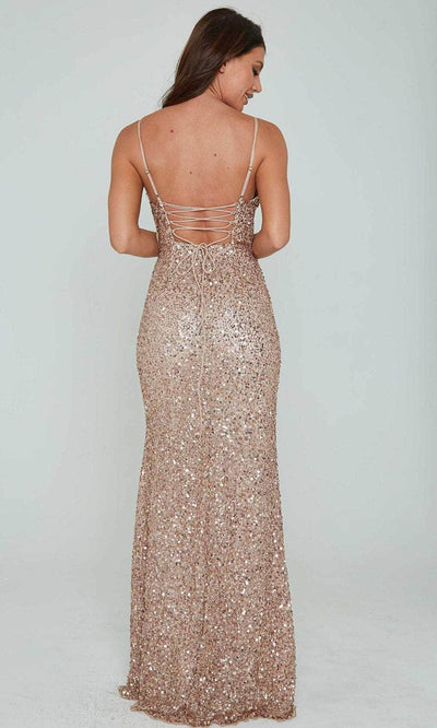 Aleta Couture 333 - Lace Up Sheath Evening Dress Evening Dresses