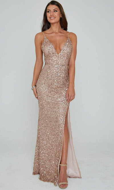 Aleta Couture 333 - Sequin Thin Straps Evening Dress Evening Dresses