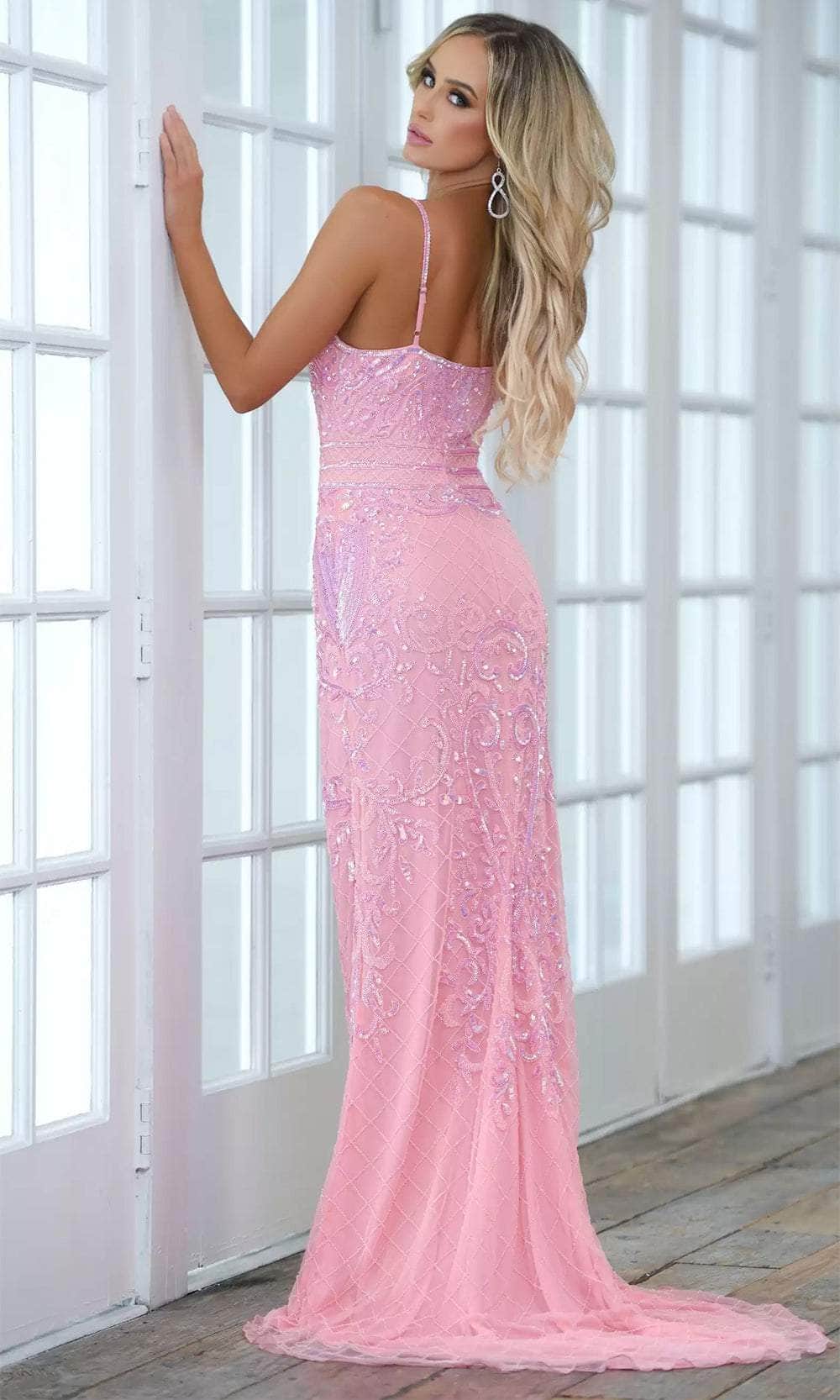 Aleta Couture 716L - Semi Sweetheart Neck Sequin Gown Prom Dresses