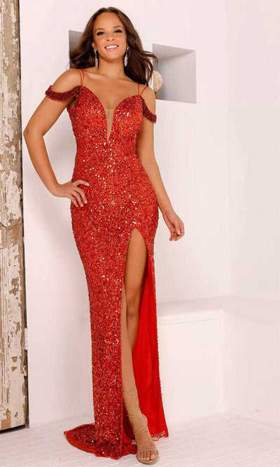 Aleta Couture 762 - V-neck Sequin Gown Prom Dresses