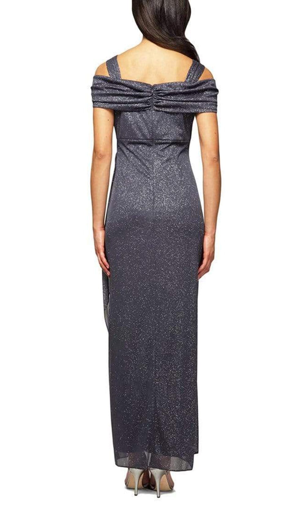 Alex Evenings - 133026 Cold Shoulder Empire Waist Glitter Mesh Dress Mother of the Bride Dresses