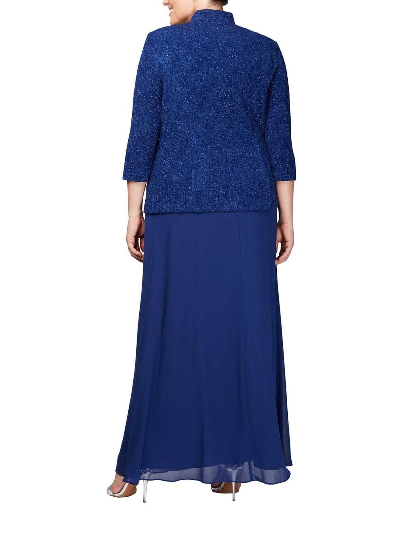Alex Evenings - 425053 Jacquard Knit Sheath Dress With Jacket Mother of the Bride Dresses