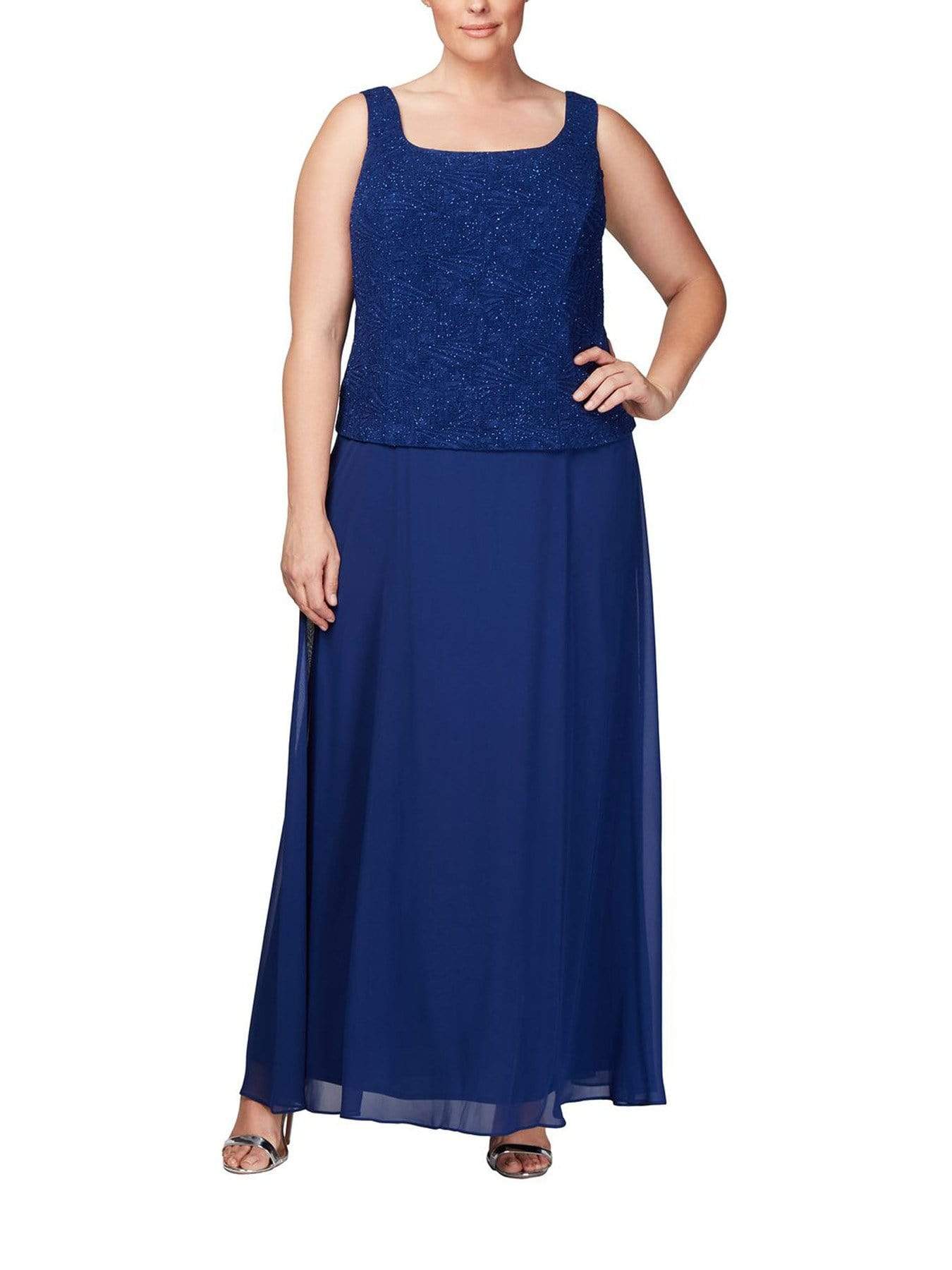 Alex Evenings - 425053 Jacquard Knit Sheath Dress With Jacket Mother of the Bride Dresses