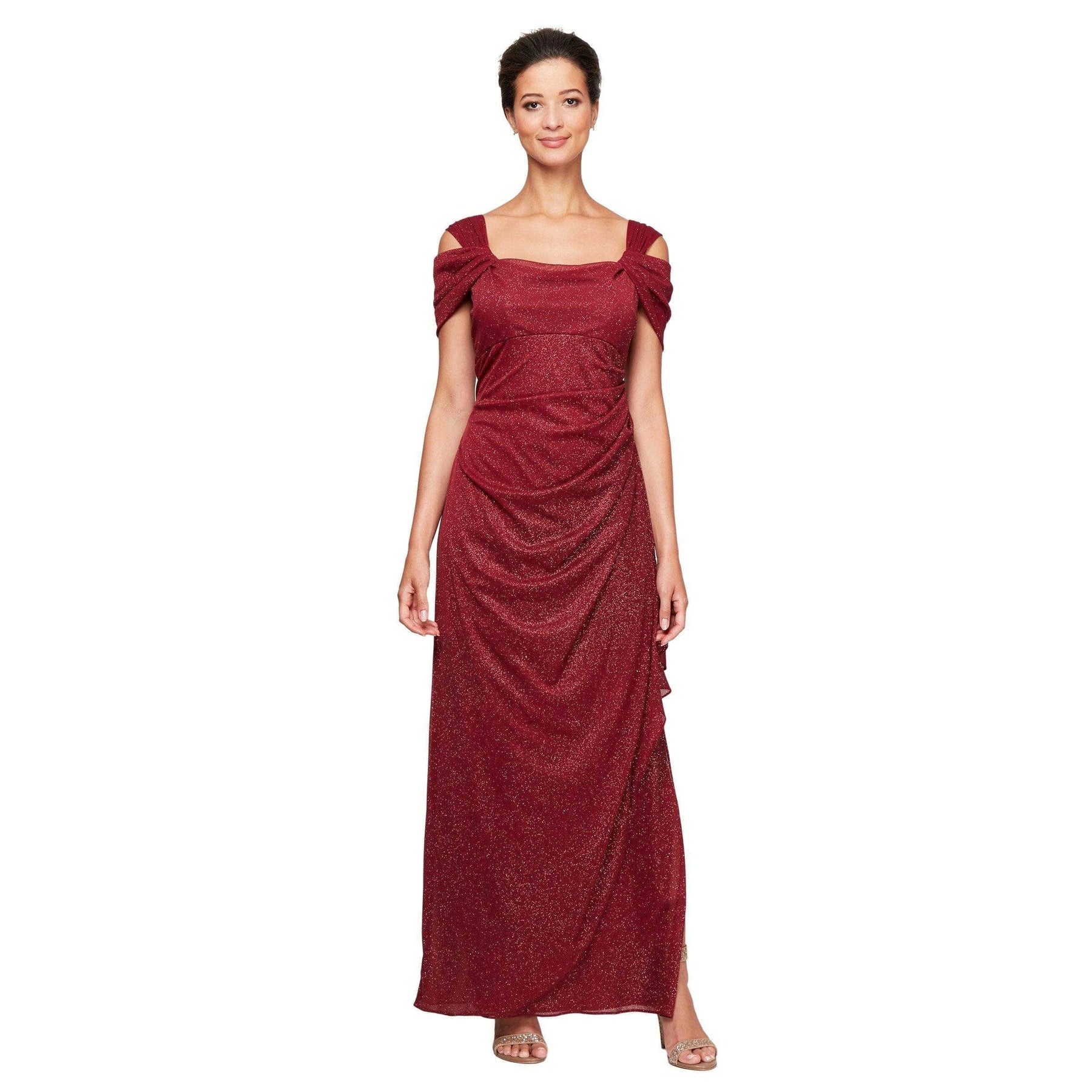 Alex Evenings - 433026 Glitter Mesh Sheath Dress Mother of the Bride Dresses