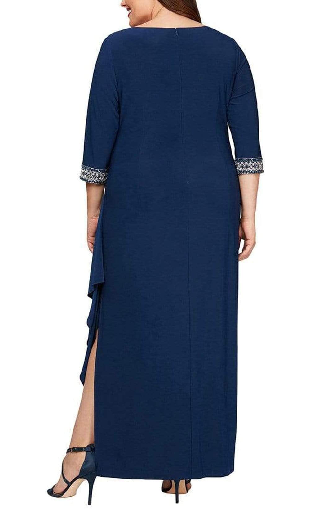 Alex Evenings - 4351416 Keyhole Front Drape Off Dress Mother of the Bride Dresses