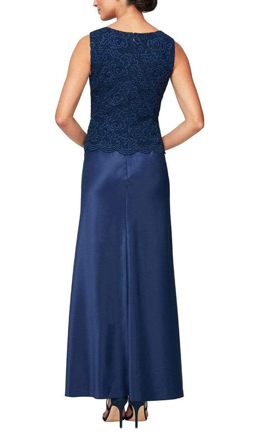 Alex Evenings - 81122326 Lace And Satin Dress With Jacket Mother of the Bride Dresses