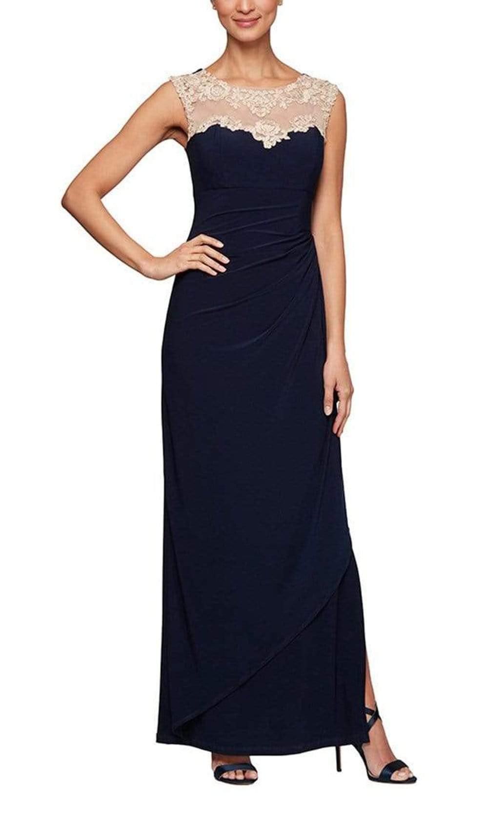 Alex Evenings - 81351473 Sheer Lace Sleeveless Evening Dress Alex Evenings - 81351473 Sheer Lace Sleeveless Evening Dress