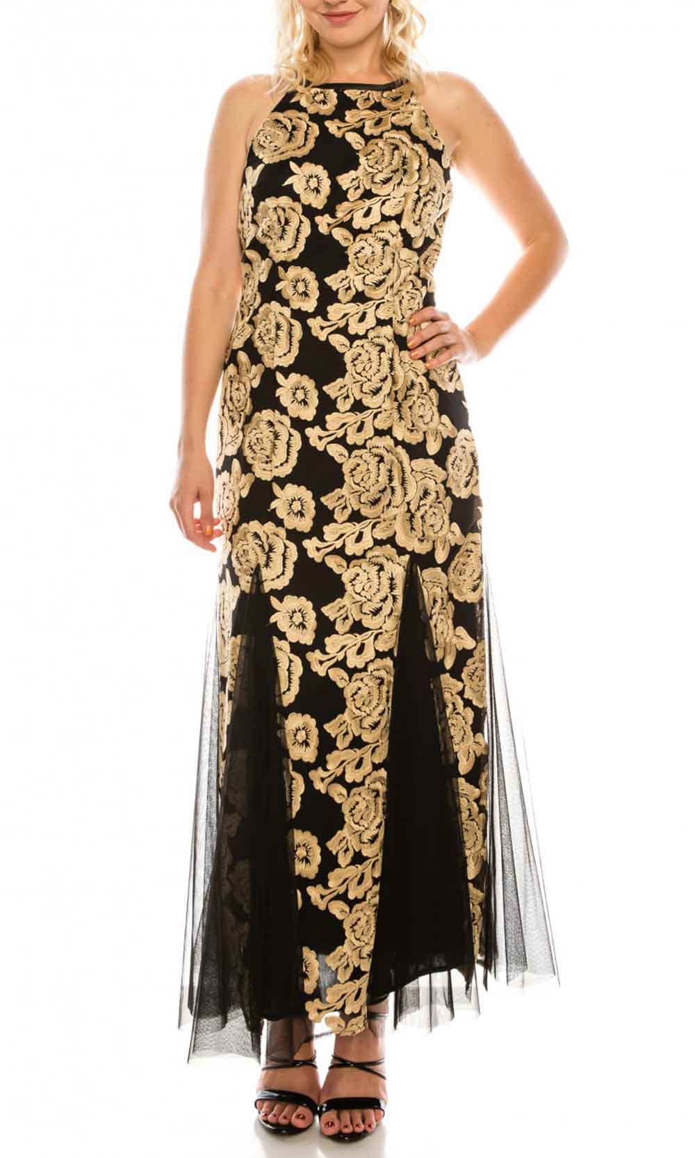 Alex Evenings - 8217673SC Floral Embroidered Godet Dress Alex Evenings - 8217673SC Floral Embroidered Godet Dress