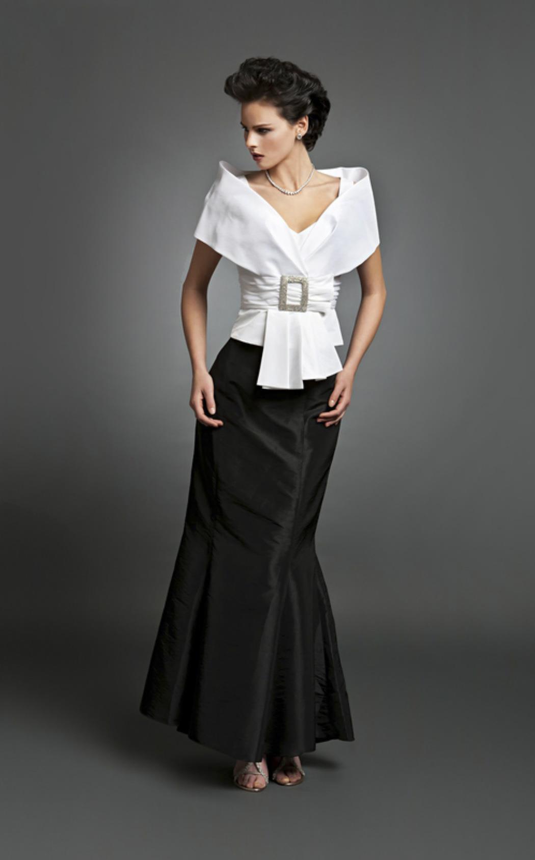 Alexander by Daymor - 1033 Faux Wrap Taffeta Trumpet Gown Mother of the Bride Dresses