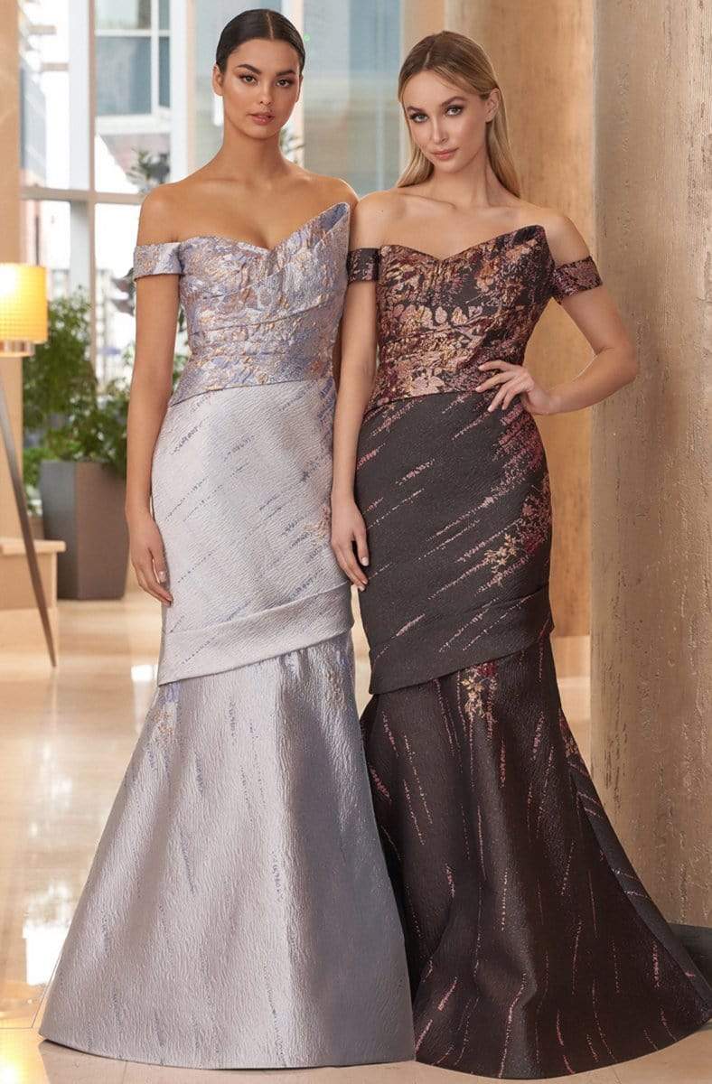 Alexander by Daymor - 1054B Detachable Skirt Floral Print Trumpet Gown Mother of the Bride Dresses