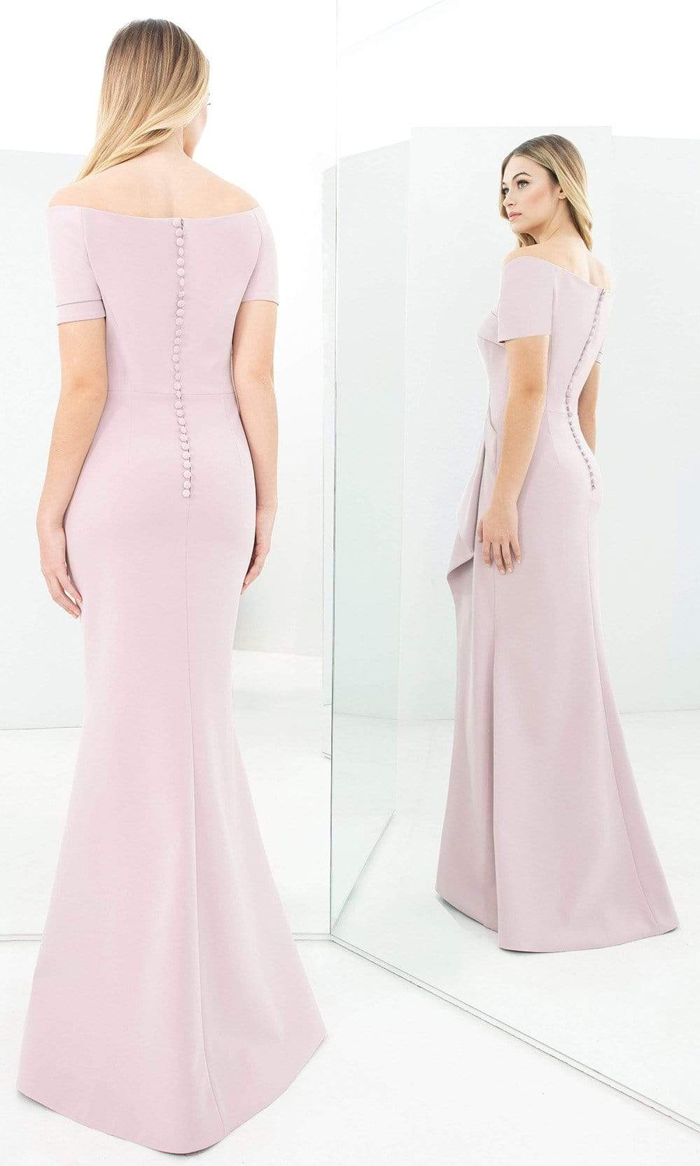 Alexander By Daymor - 1361 Asymmetrical Peplum Mermaid Dress Mother of the Bride Dresses
