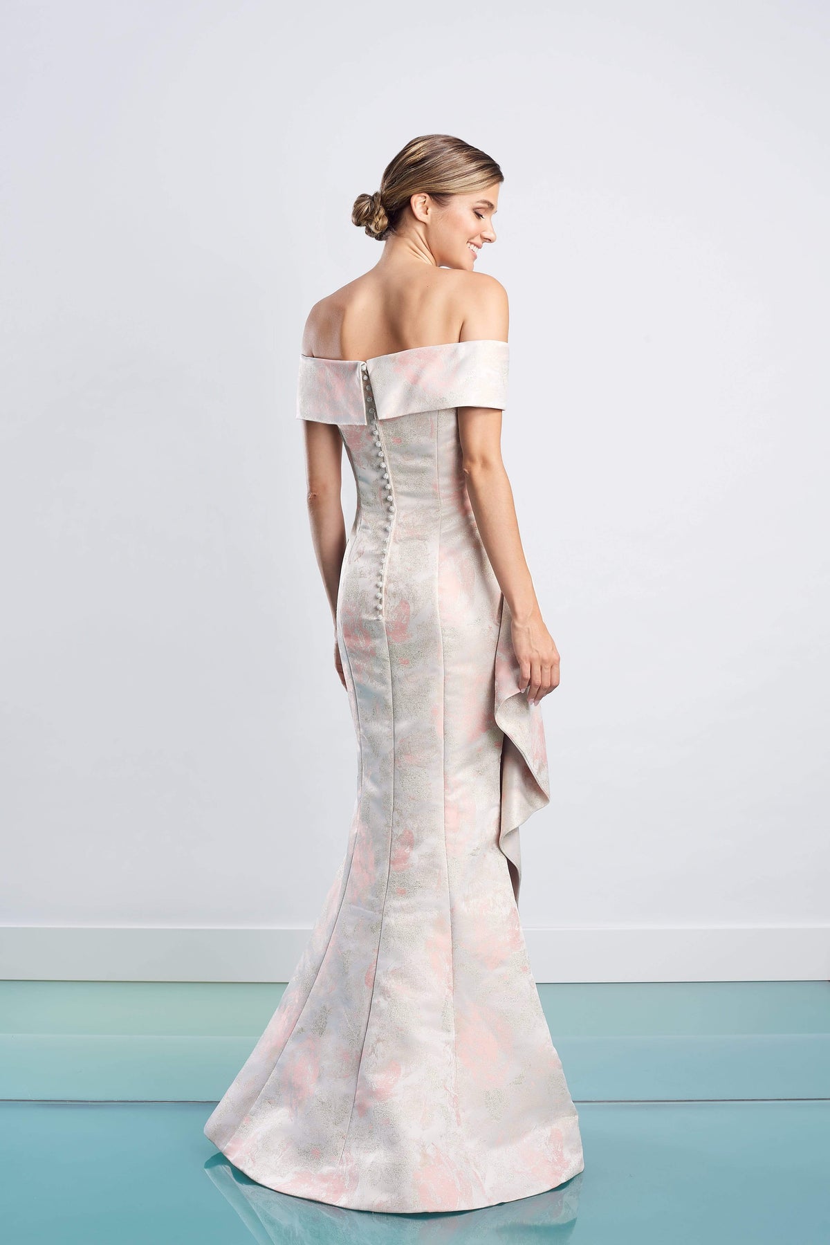 Alexander By Daymor - 1467 Off Shoulder Glittered Floral Gown Special Occasion Dress