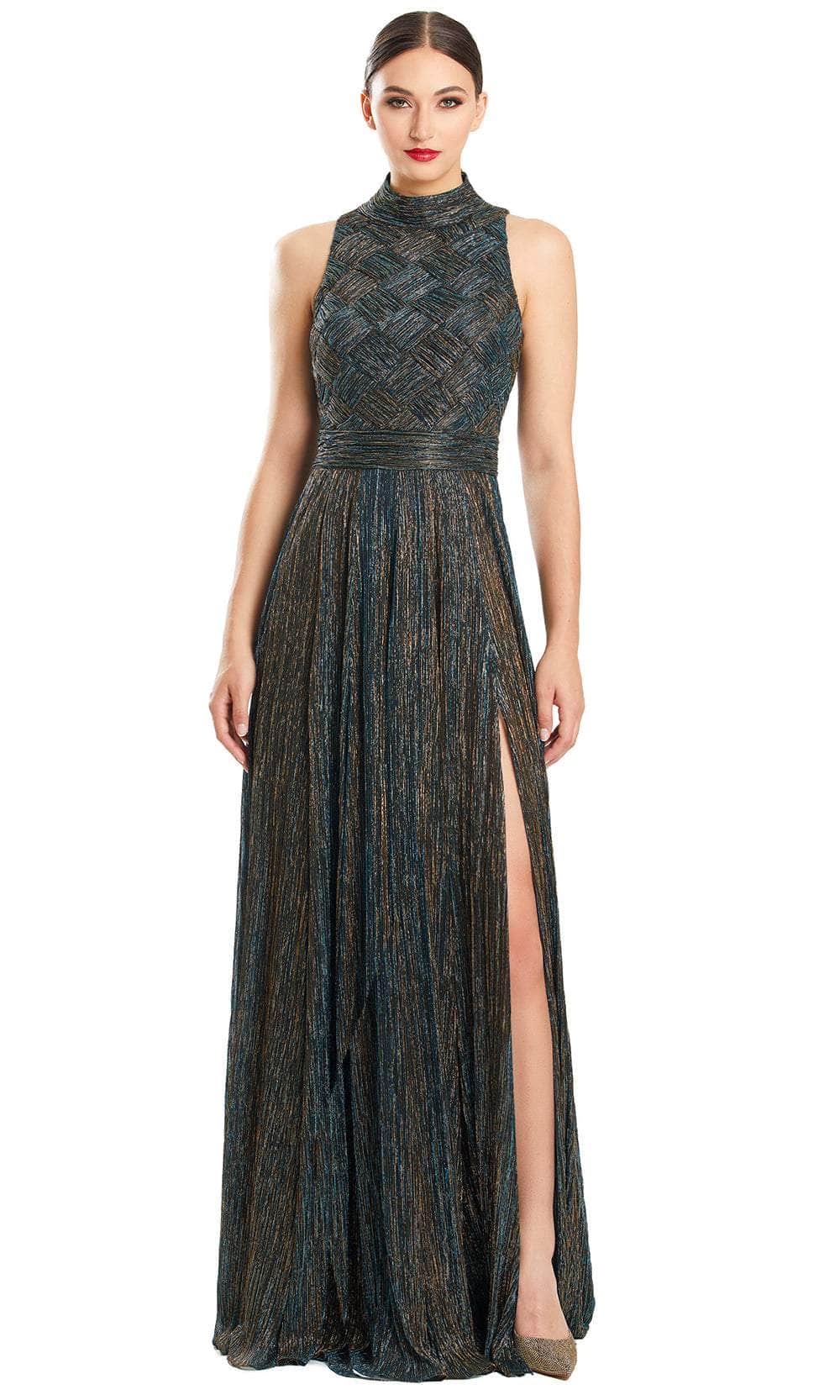 Alexander by Daymor 1856F23 - Halter Long Dress 00 / Blucopper