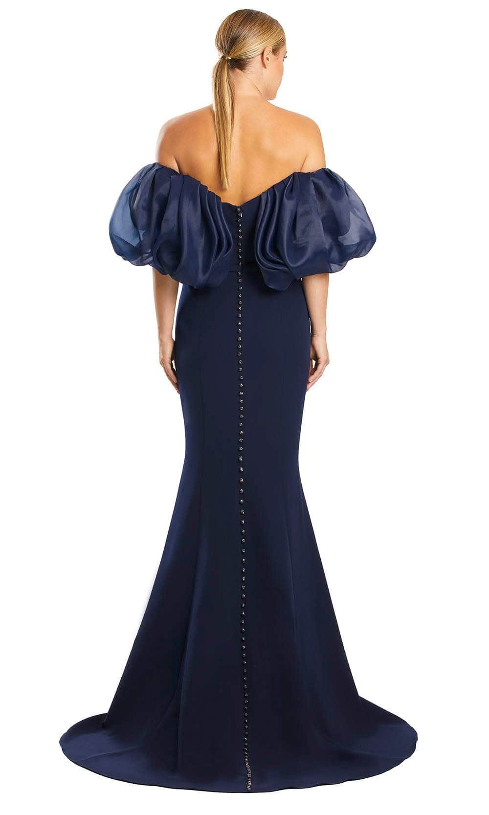 Alexander by Daymor 1870F23 - Puff Sleeve Trumpet Evening Gown