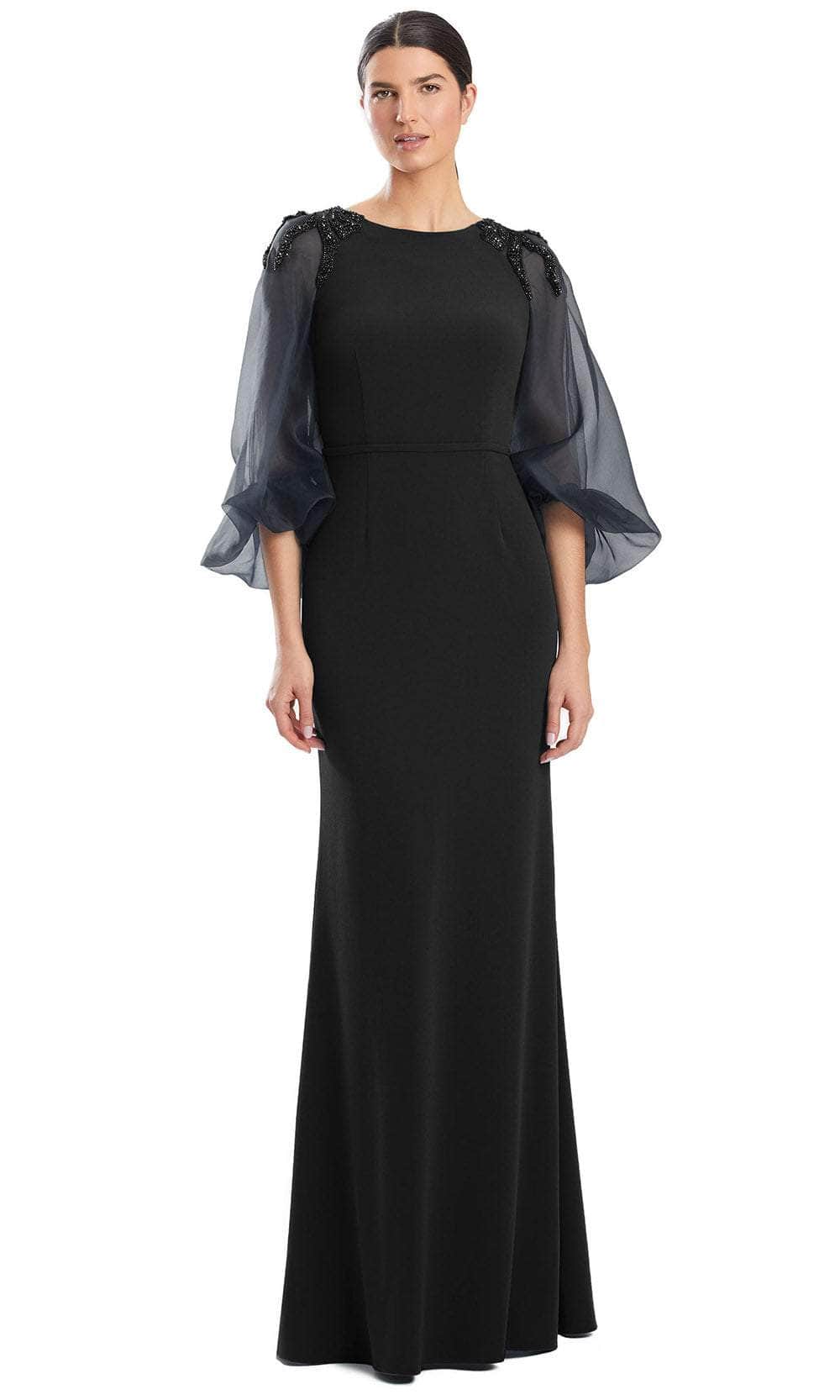 Alexander by Daymor 1956S24 - Jewel Neck Beaded Gown Prom Dresses 4 /  Black